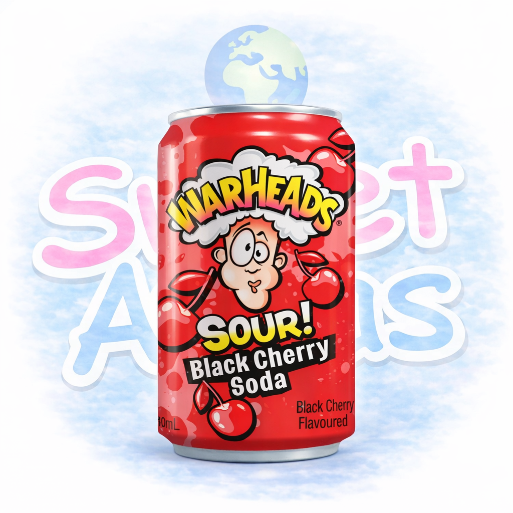 Warheads Black Cherry Sour Soda 330ml
